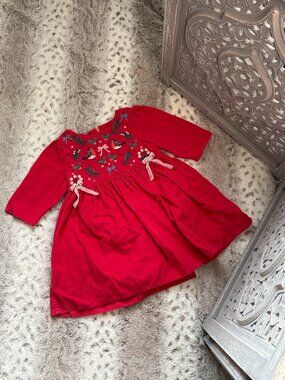 mini boden holiday dresses Mini Boden-Sz 5/6-EASTER-Dress-Nutcracker-Knit -Party--Holiday-Drum Major